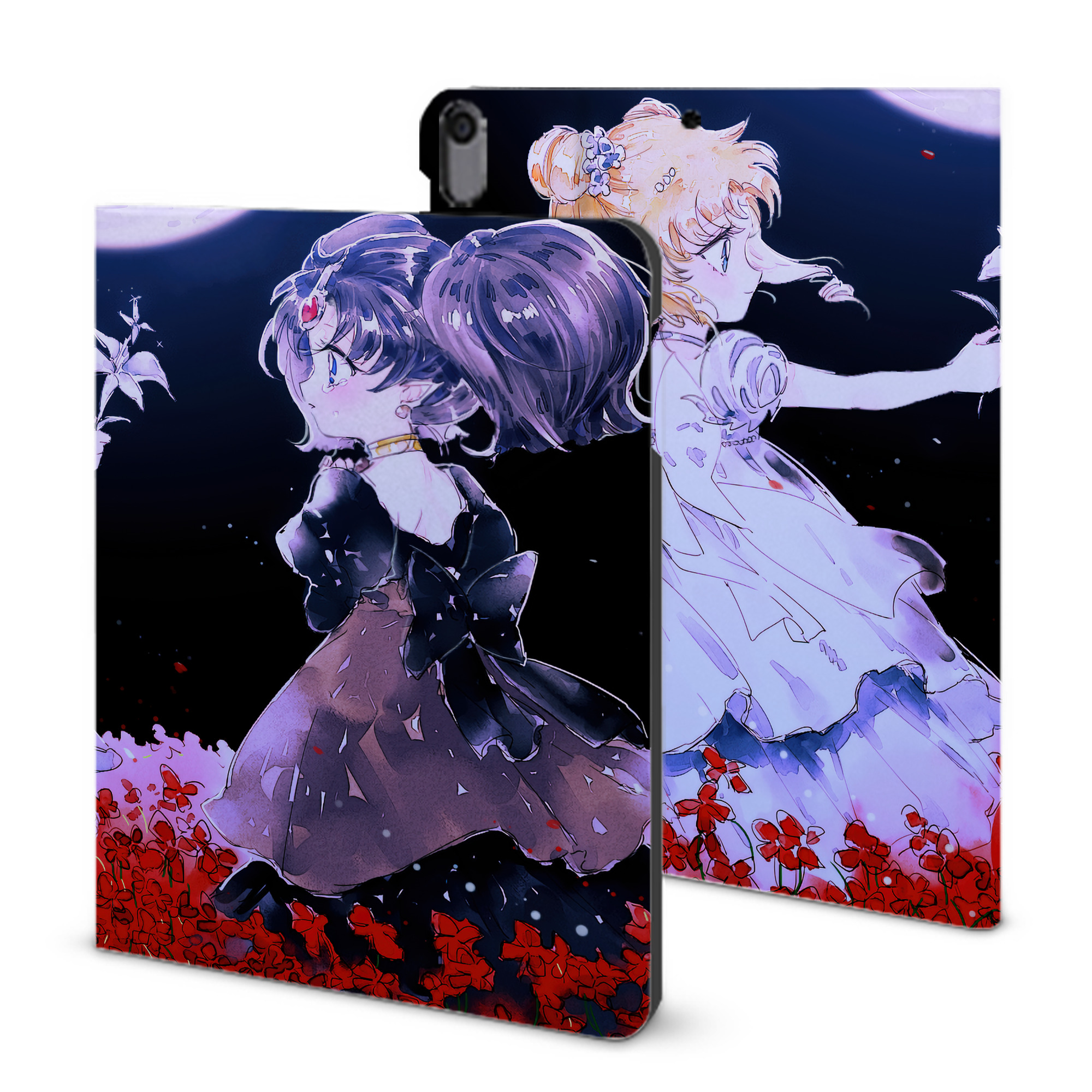 （画像用） 美少女戦士セーラームーン Sailor Moon IPad ケース ブック型 PUレザー TPU 耐衝撃 軽量 薄型 ペン収納なし 全面保護 IPad 各モデル対応